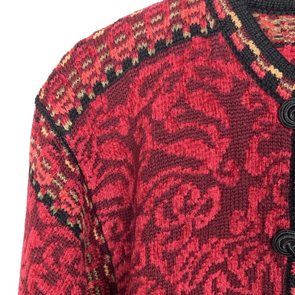 Nordic Design Wool Button Front Cardigan Jacket, Size Large - Picture 4 of 13